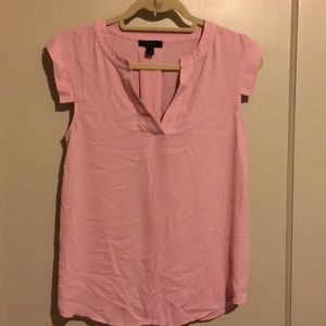 J Crew Pink Short Sleeve Blouse